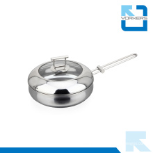High Quality 304 Stainless Steel Double Bottom Frying Pan